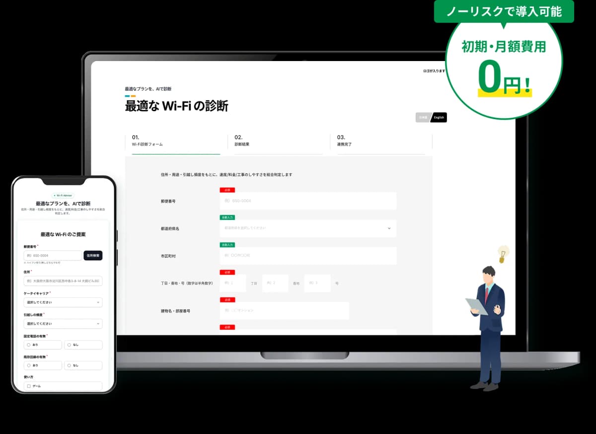 楽々インフラくんのWi-Fi診断システム画面